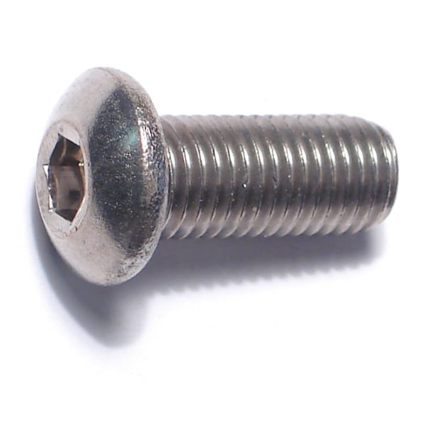 Midwest Fastener 5/16"-24 Socket Head Cap Screw, Button, Plain 18-8 Stainless Steel, 3/4 in Length, 6 PK 79207 - main